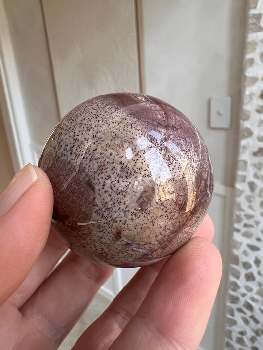 Petrified wood sphere small