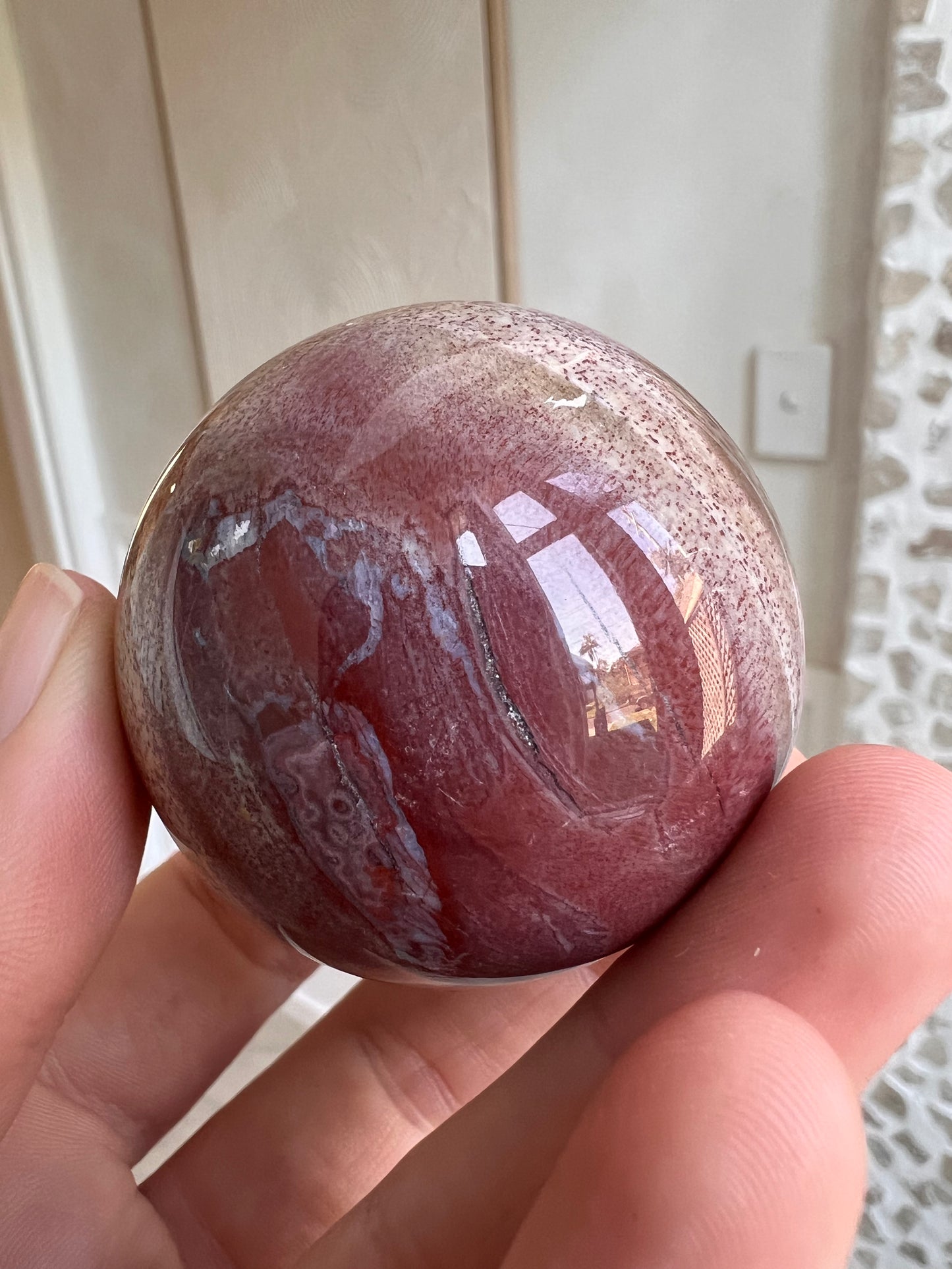 Petrified wood sphere small