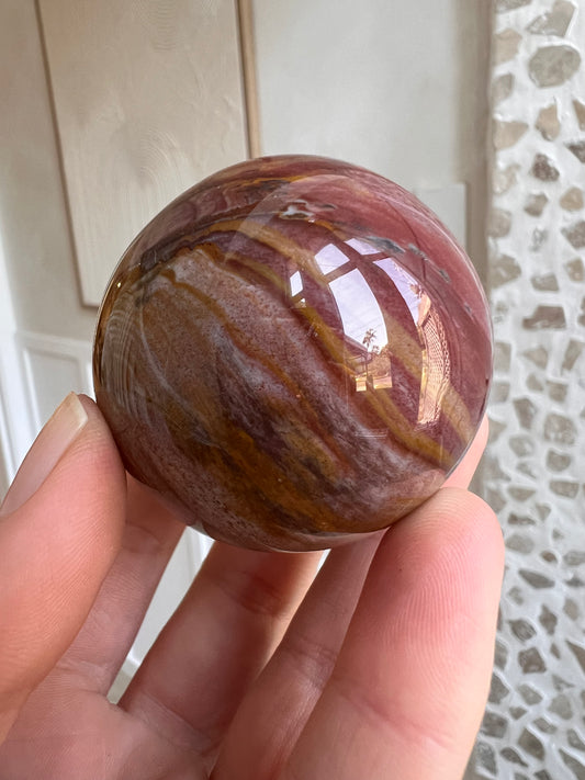 Petrified wood sphere small