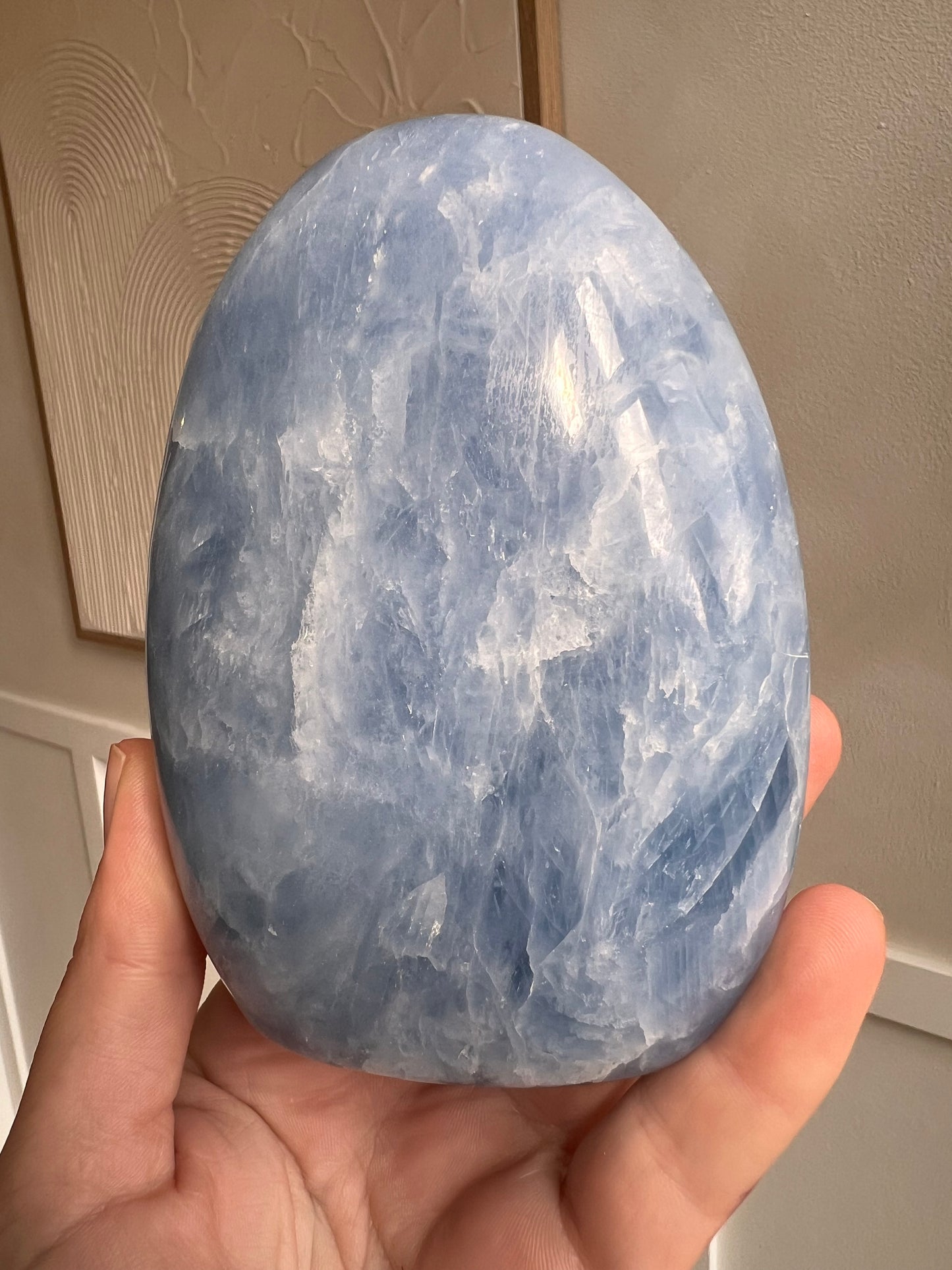 Blue calcite Freeform