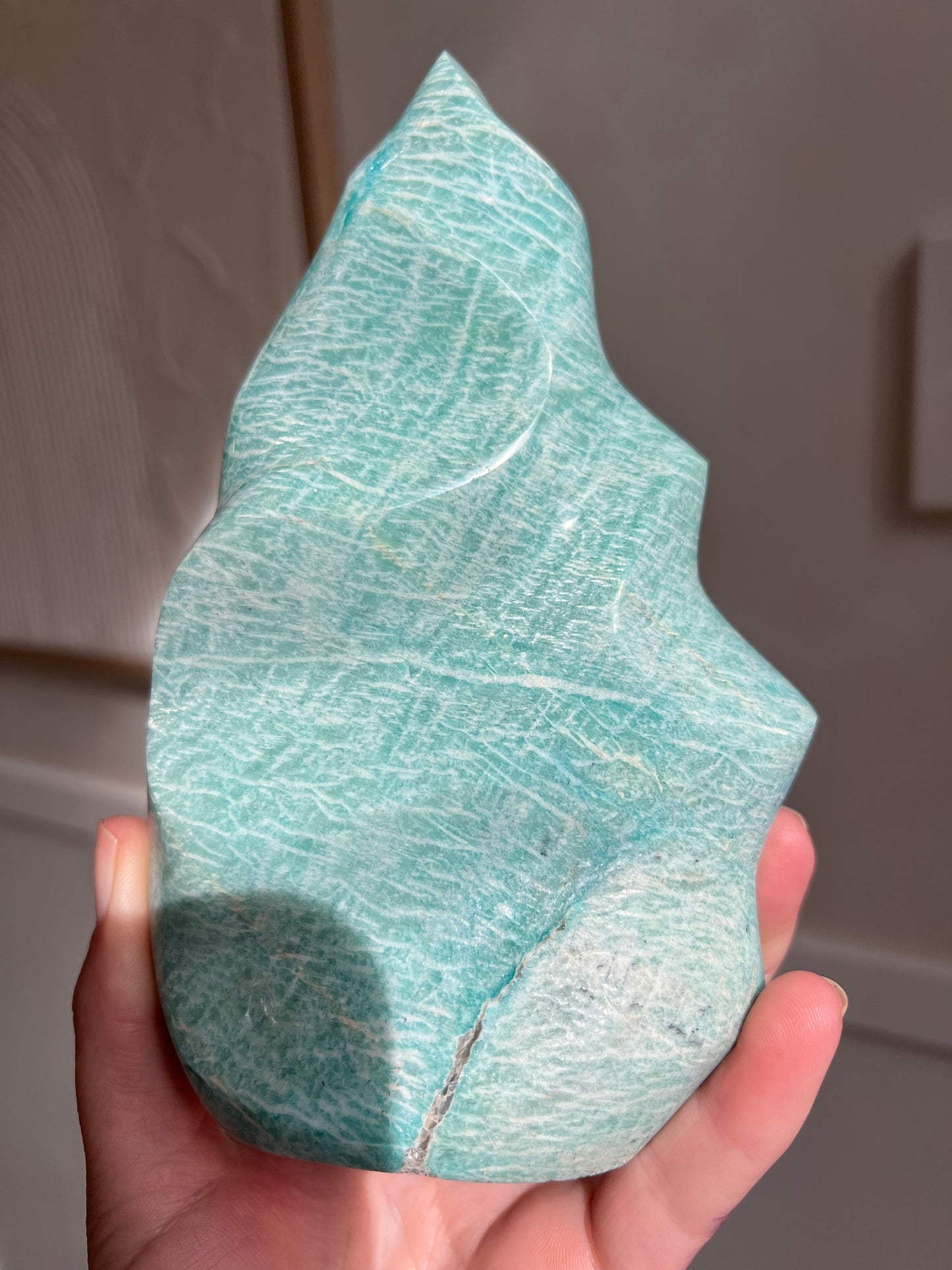 Madagascar amazonite flame