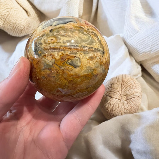 Mexican agate lace  sphere (65B)