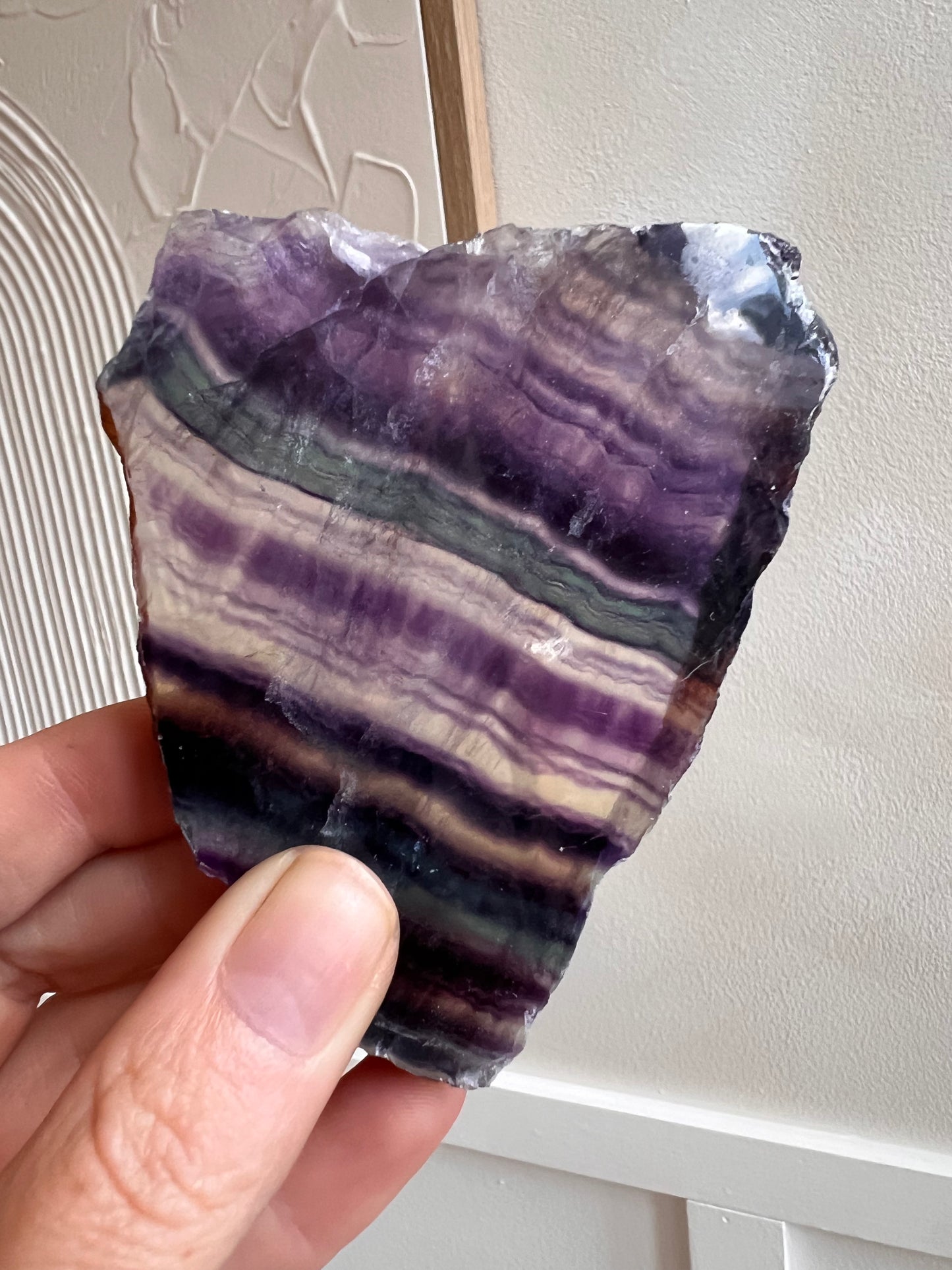 Raw fluorite slab 10x7cm