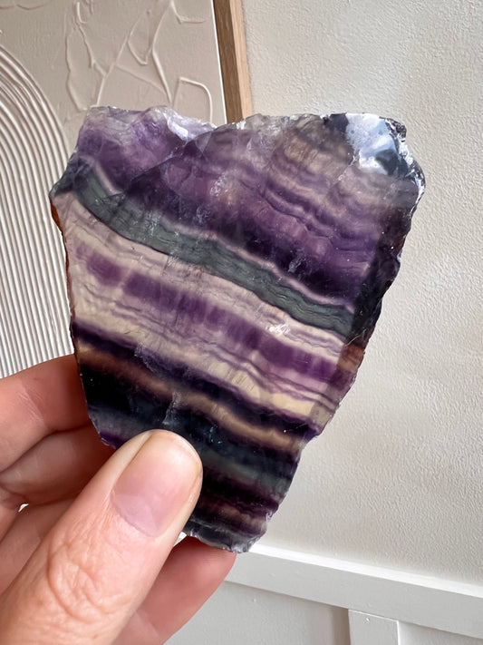 Raw fluorite slab 10x7cm