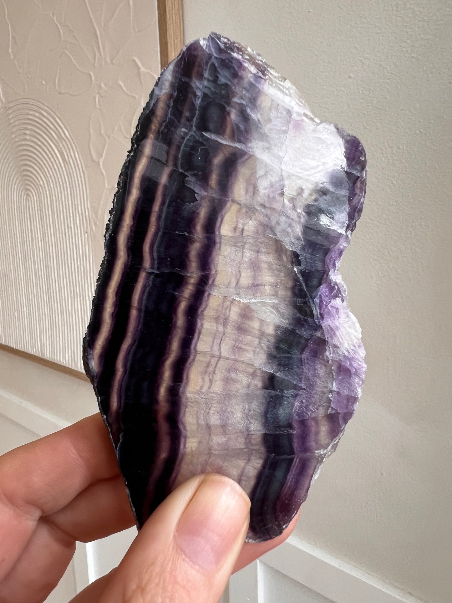 Raw fluorite slab 12x7cm