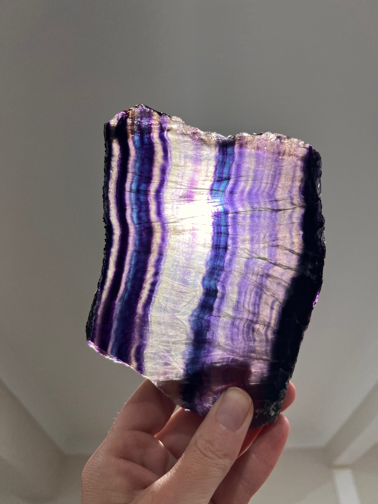 Raw fluorite slab 14x11cm
