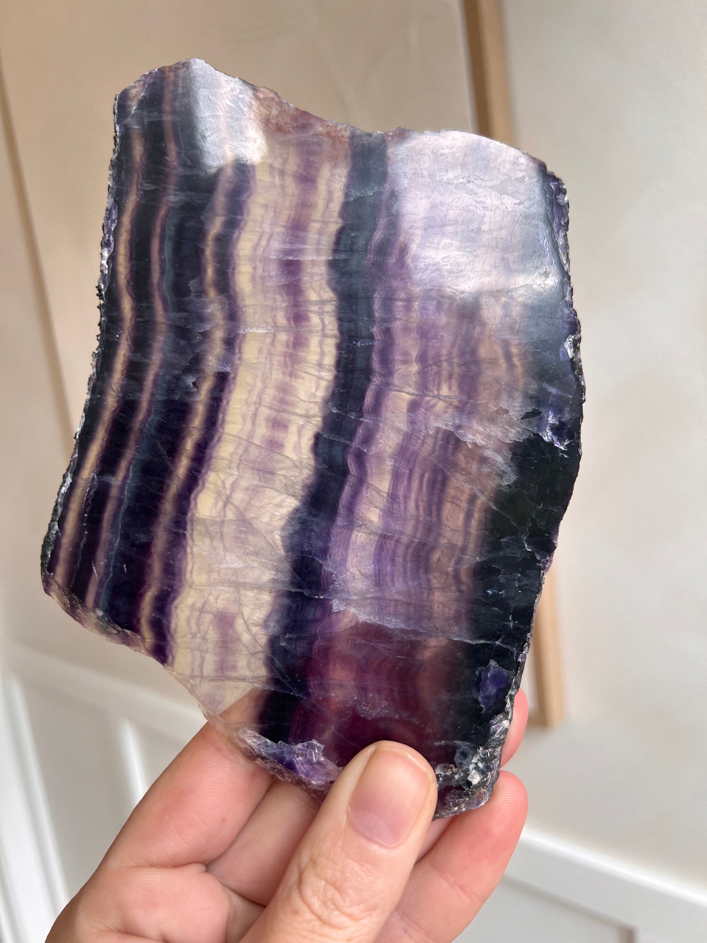 Raw fluorite slab 14x11cm