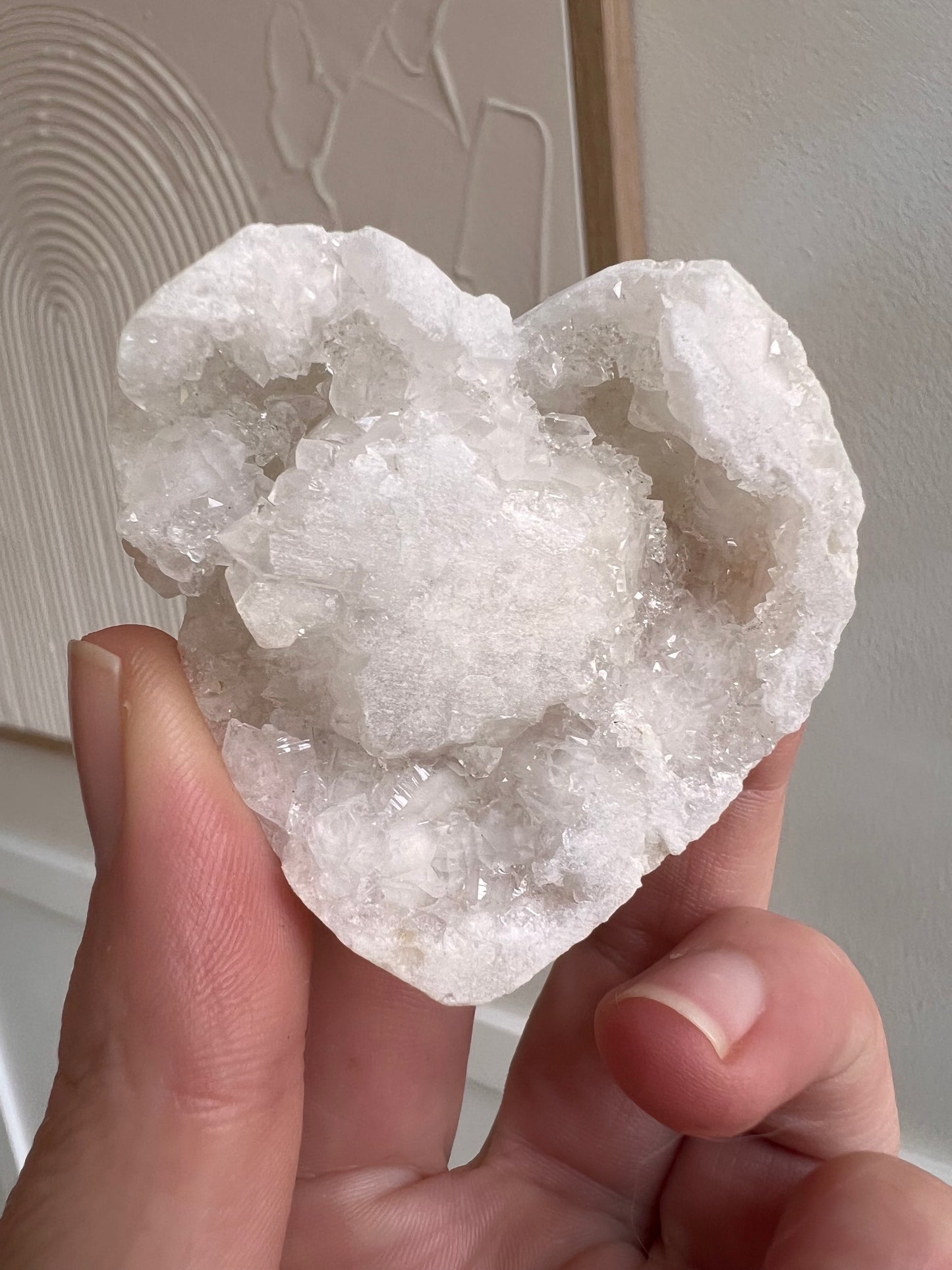 Madagascar quartz geode heart