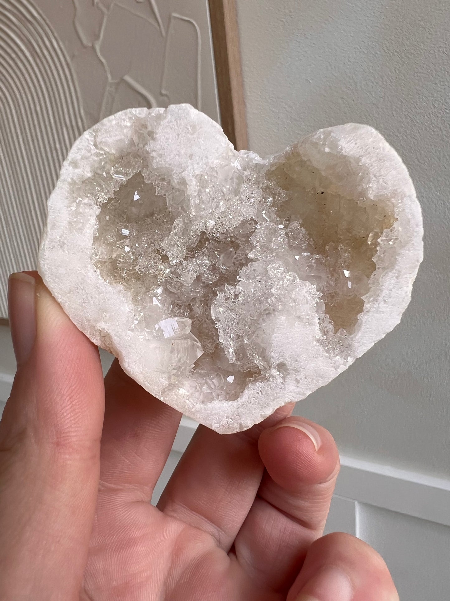 Madagascar quartz geode heart