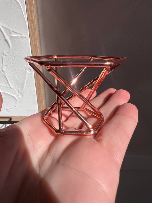 Rose gold sphere stand