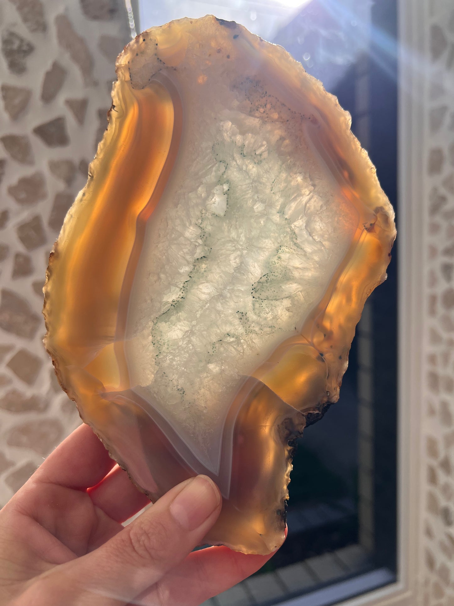 Natural agate slice large