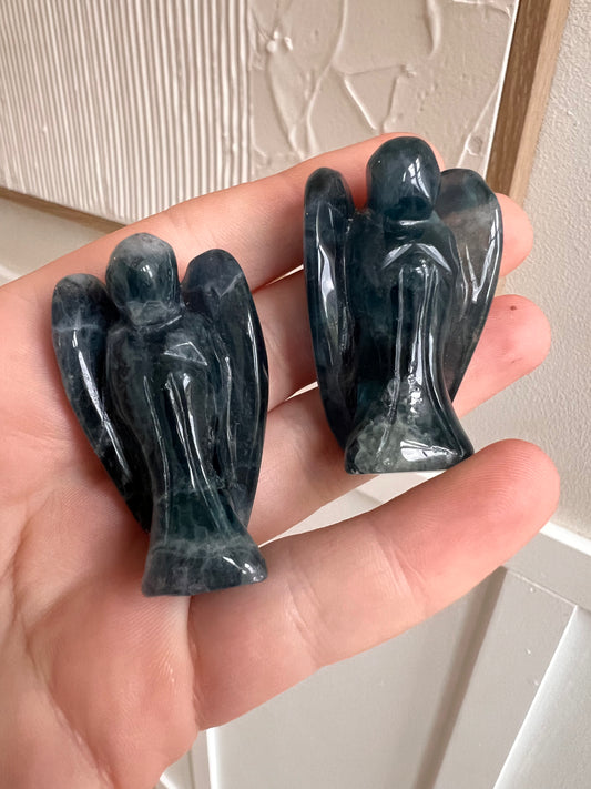 Green fluorite angel