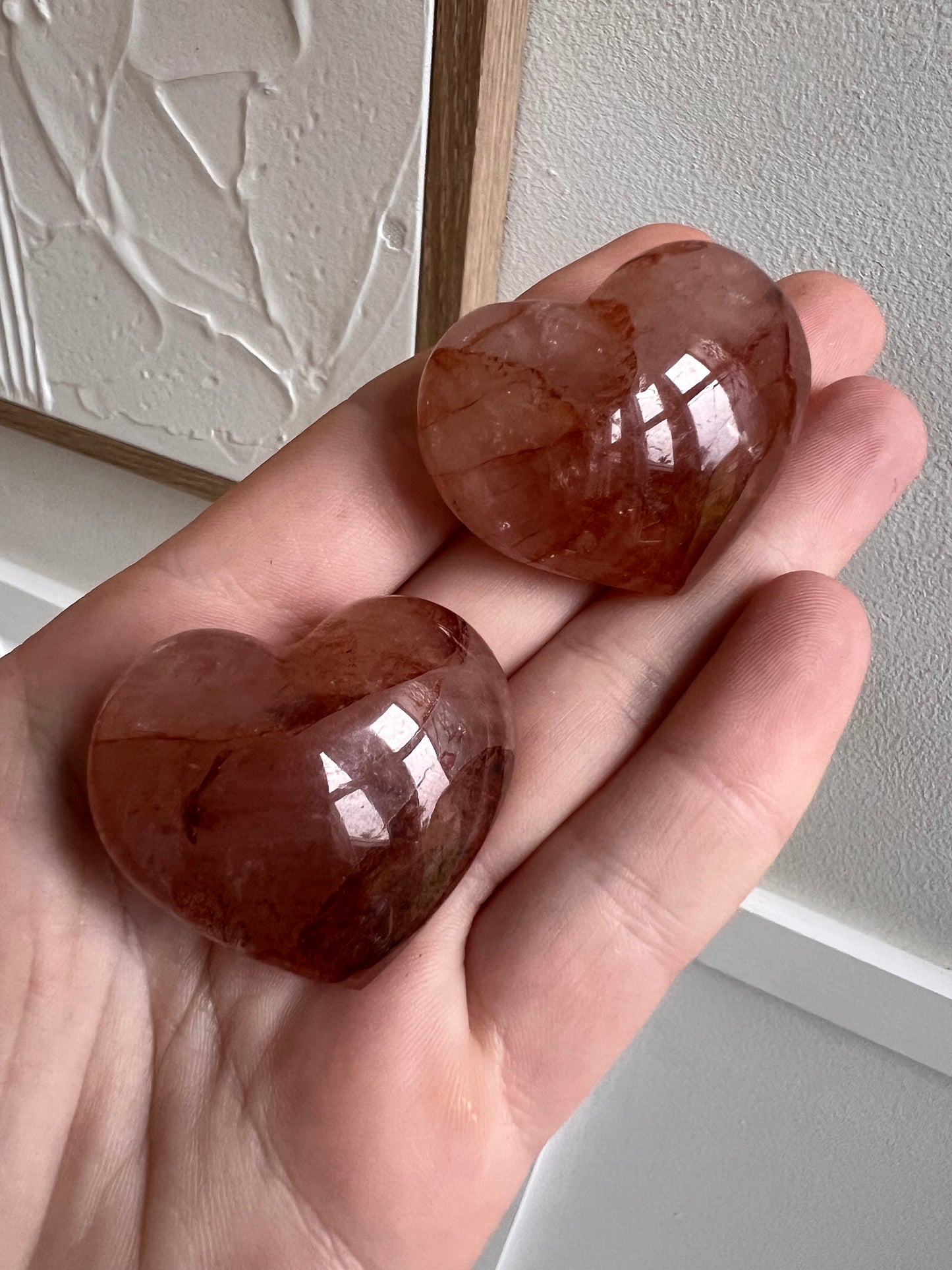 Madagascan Fire Quartz heart