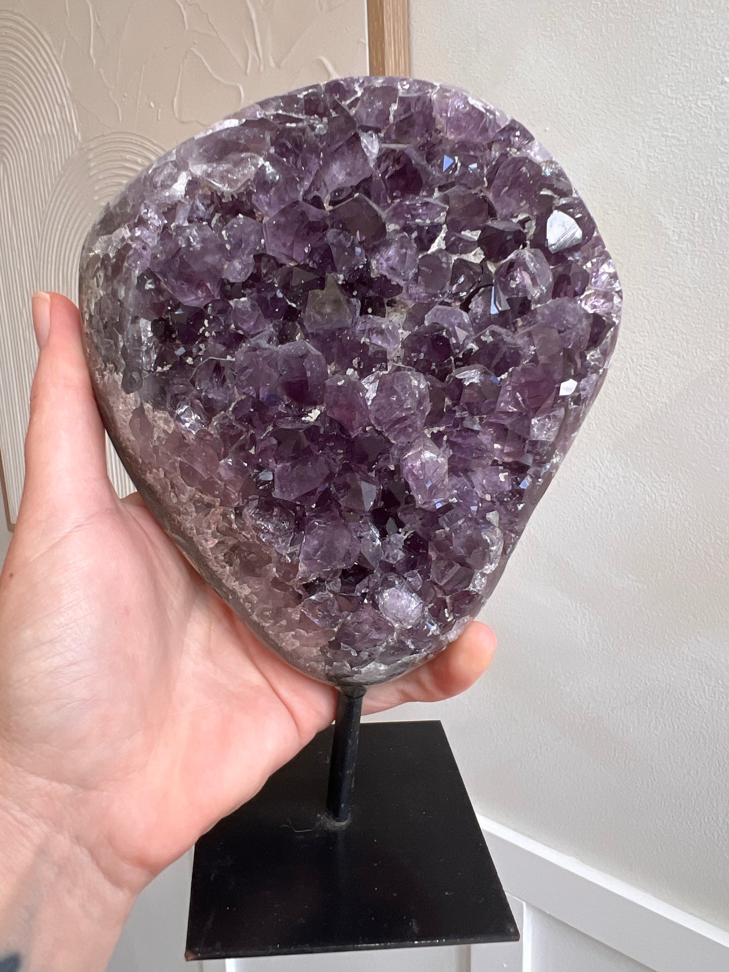 Brazilian amethyst on stand 21x17