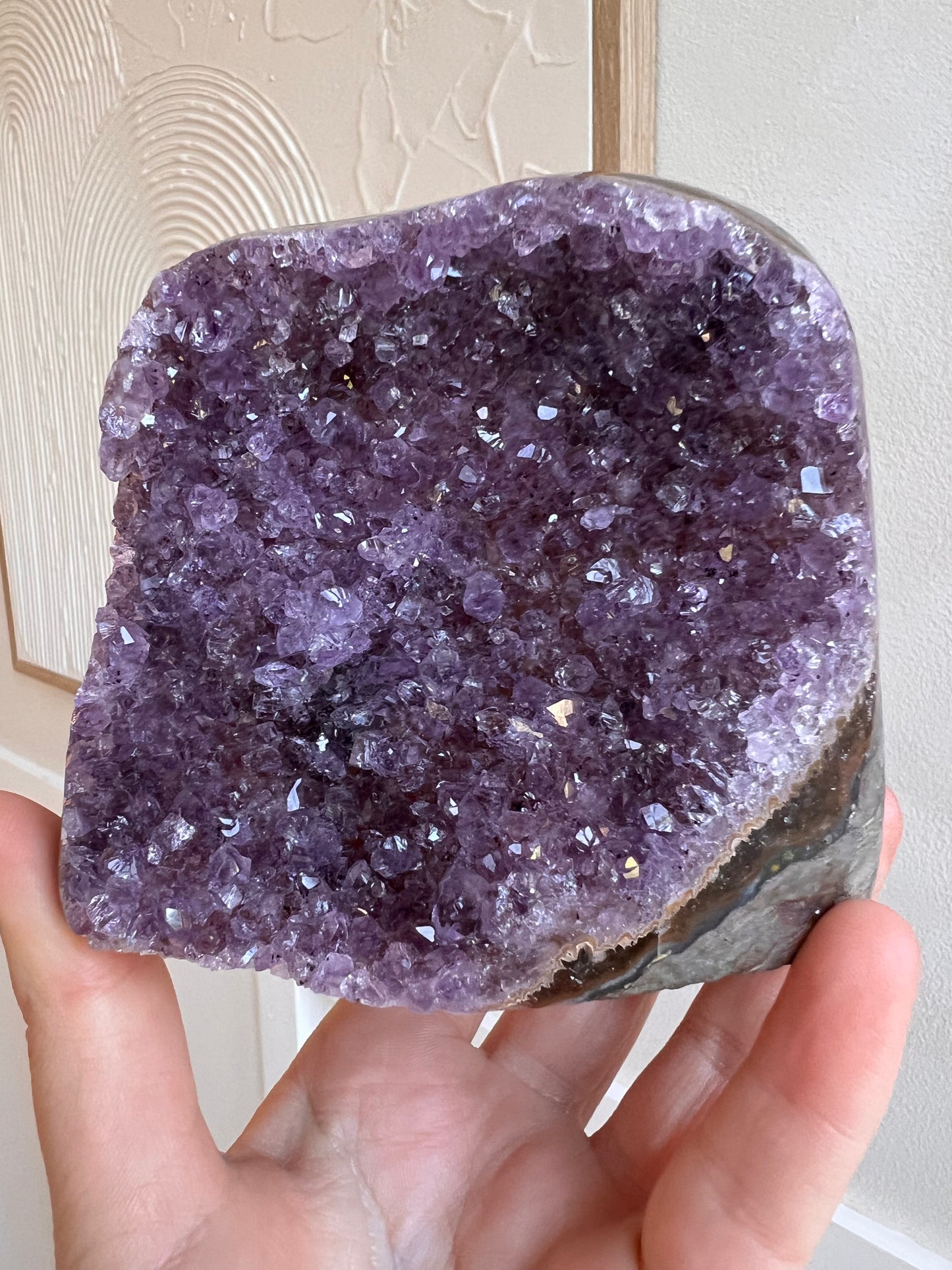 Madagascar rainbow amethyst cutbase (orange)