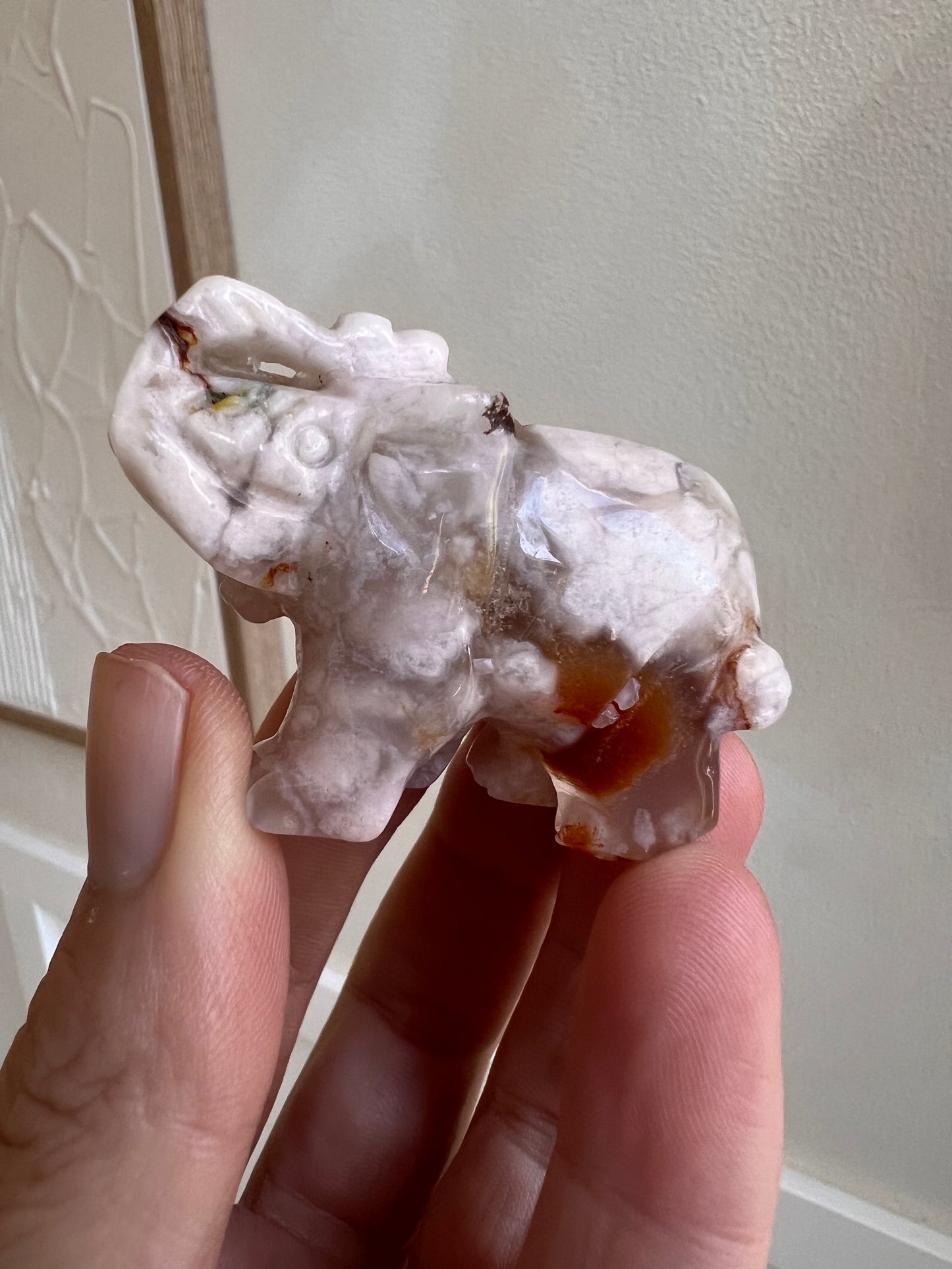 Flower agate elephant