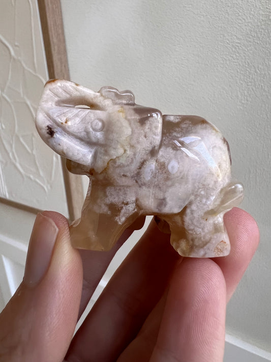 Flower agate elephant