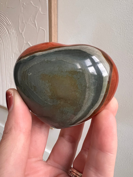 Polychrome jasper heart