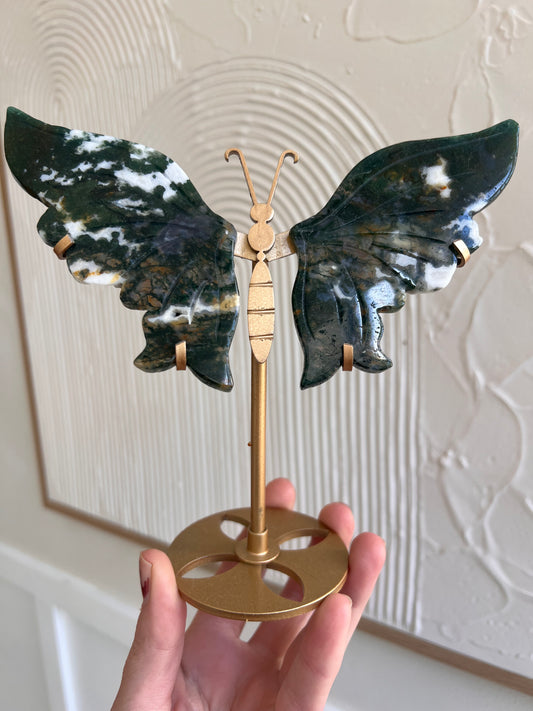 Moss agate butterfly wings