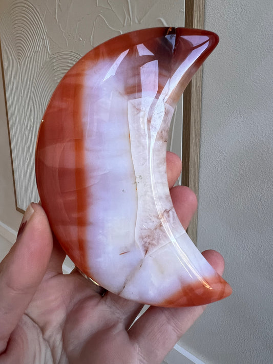 Carnelian milky moon