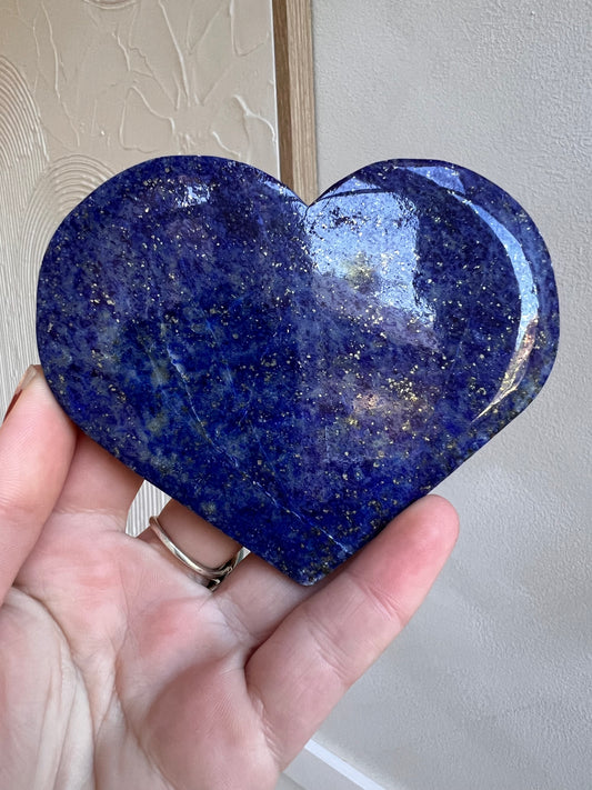 Lapis & pyrite heart