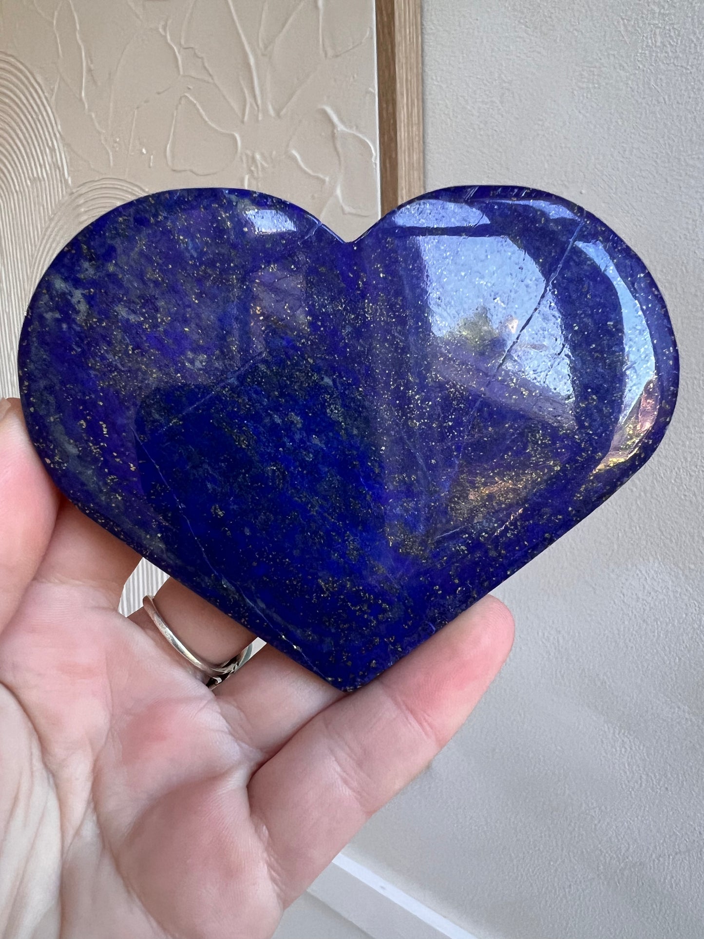 Lapis & pyrite heart