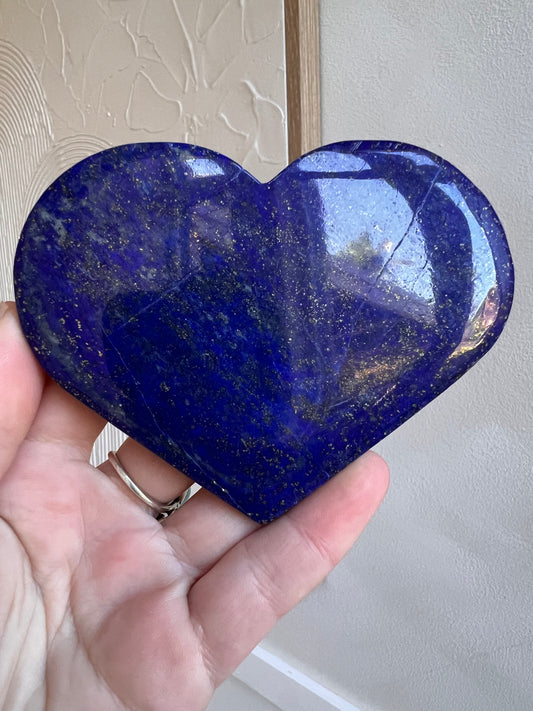 Lapis & pyrite heart