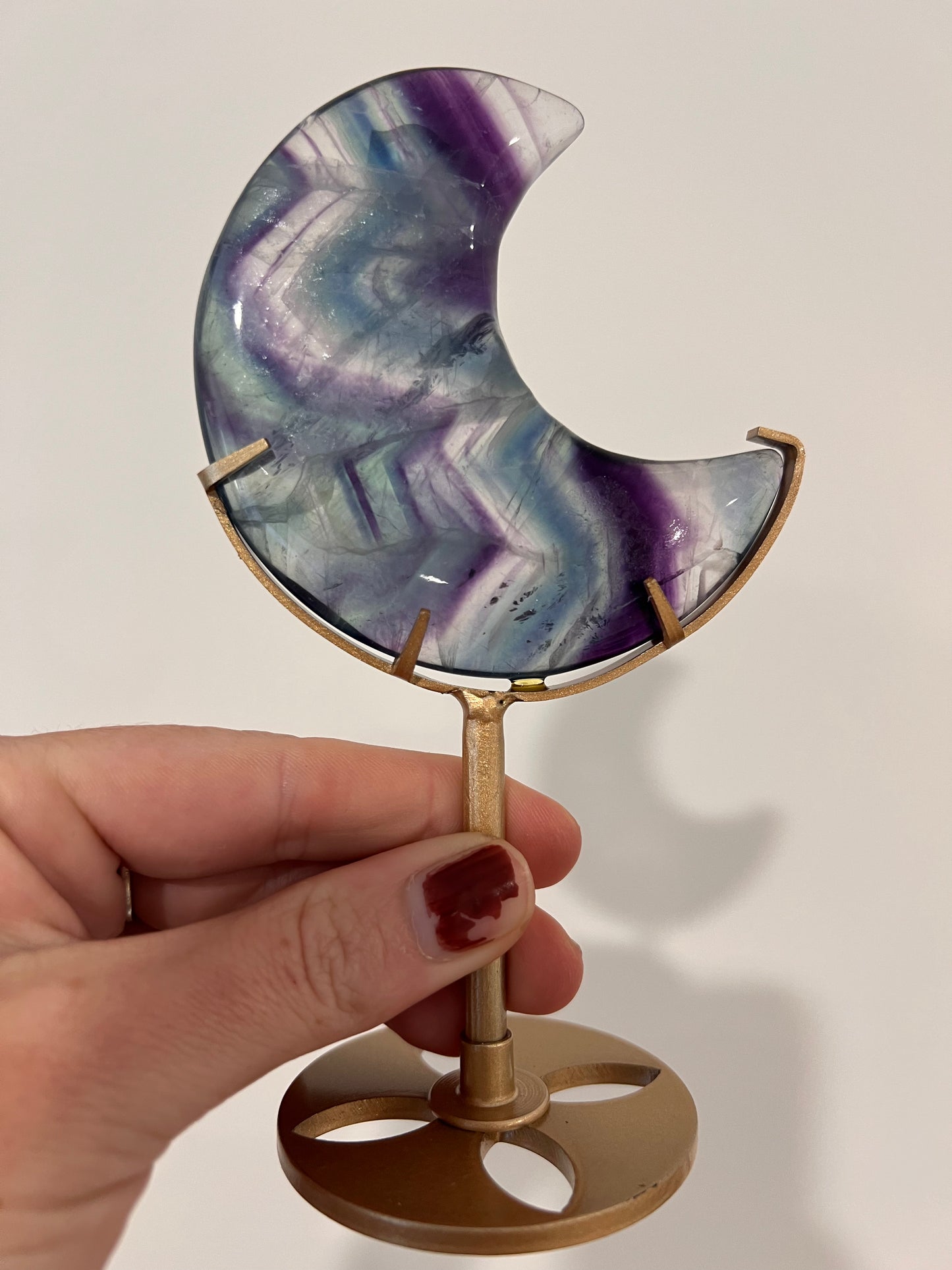 Fluorite moon stand