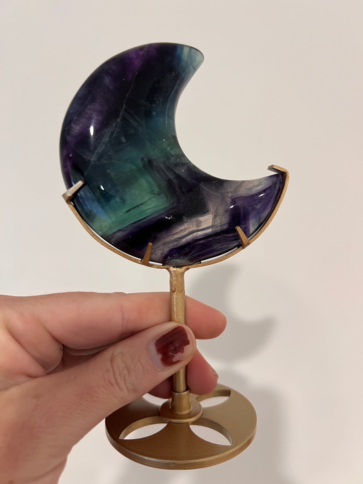 Fluorite moon stand