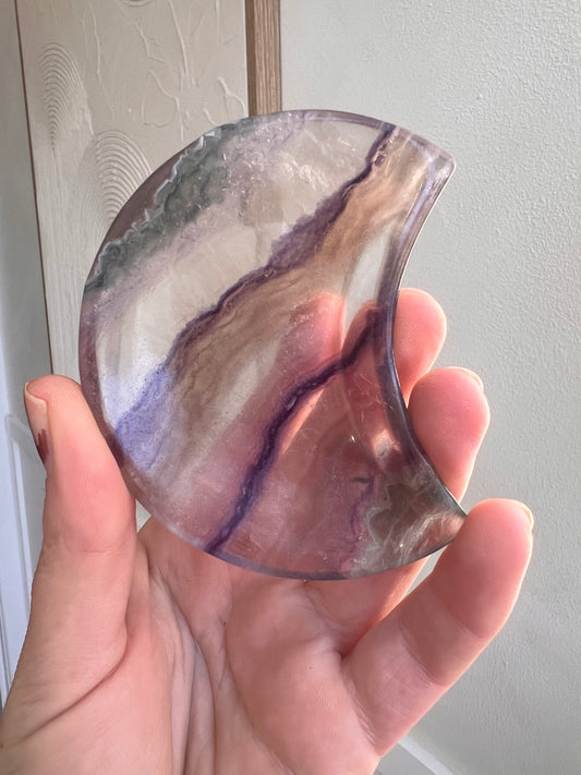 Fluorite moon bowl