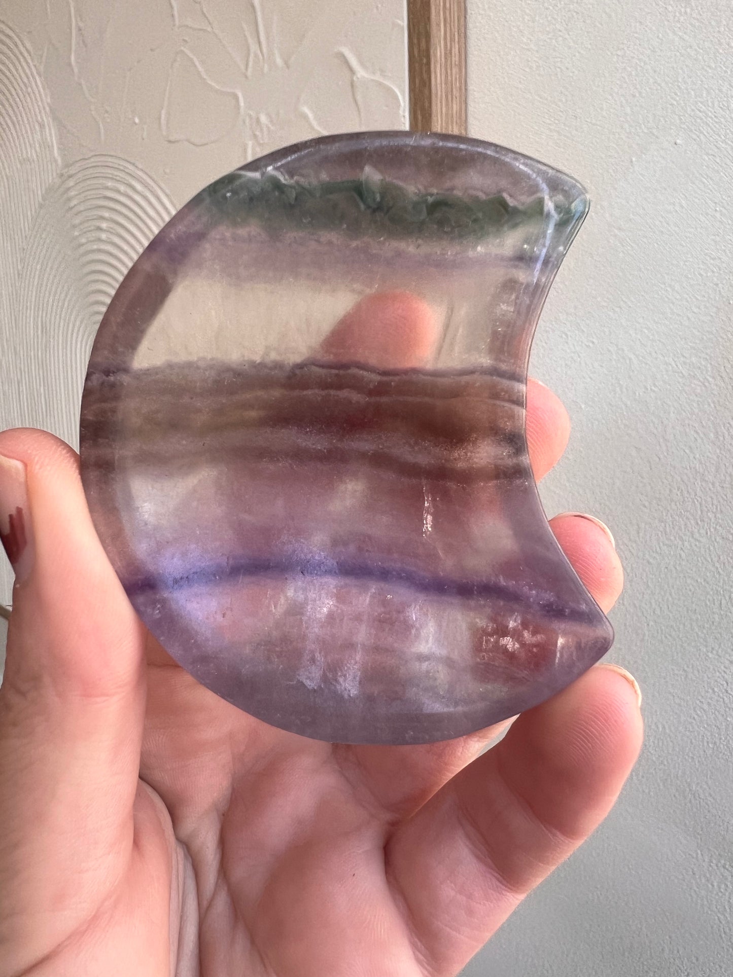 Fluorite moon bowl