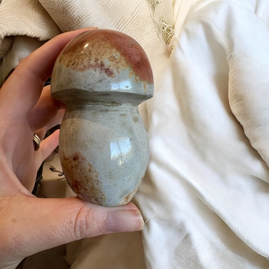 Polychrome jasper mushroom Madagascar (large)