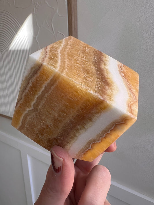 Floating calcite Cube