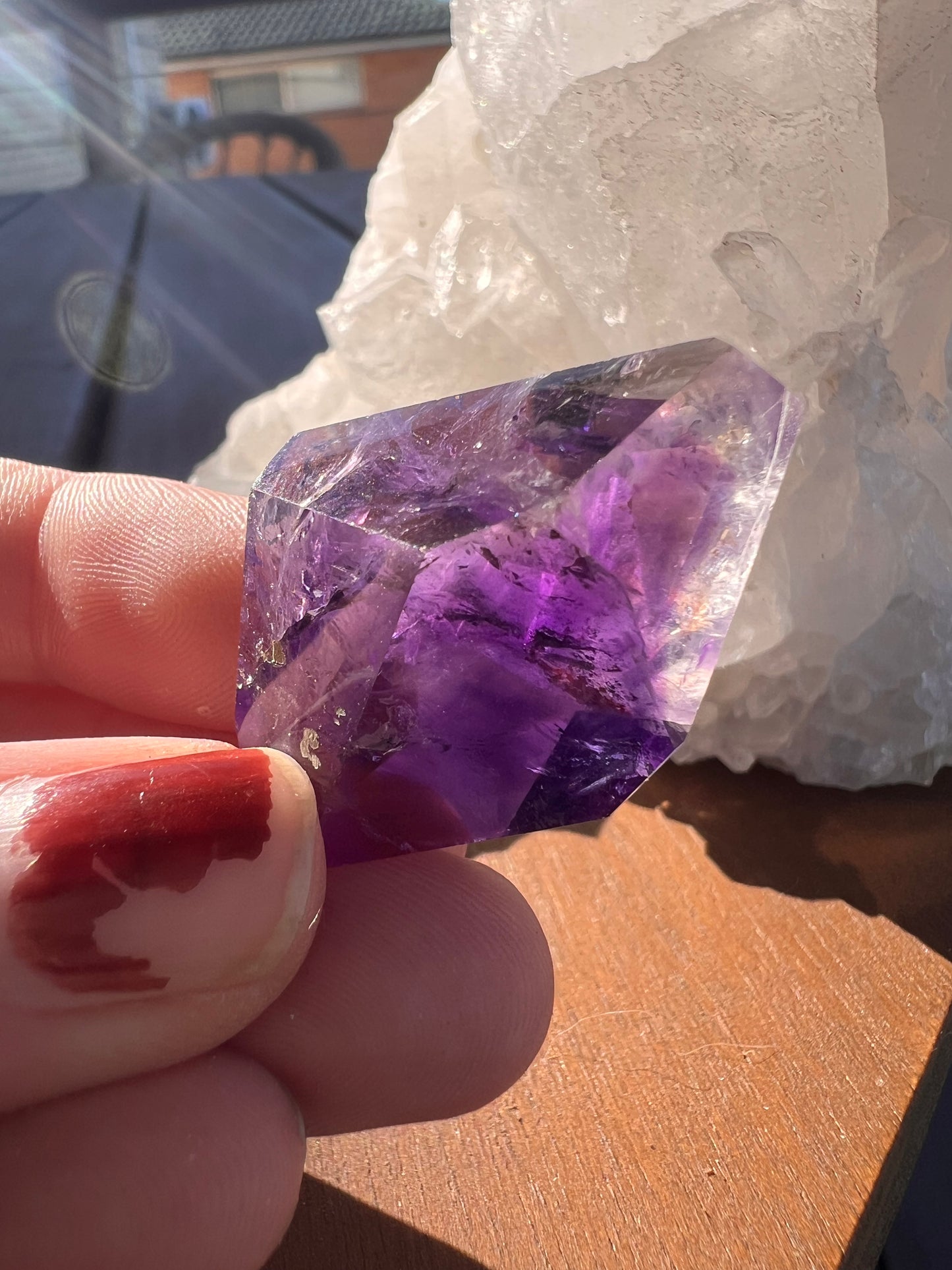Mini Madagascar amethyst point