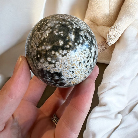 Ocean jasper sphere