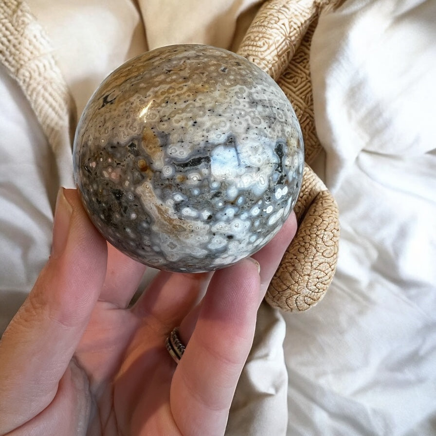 Ocean jasper sphere