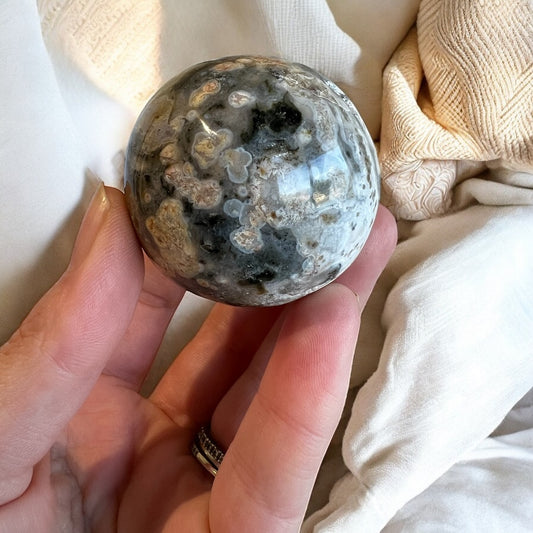 Ocean jasper sphere