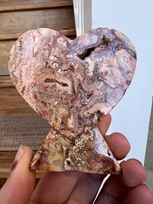 Pink plume lace Indonesia heart