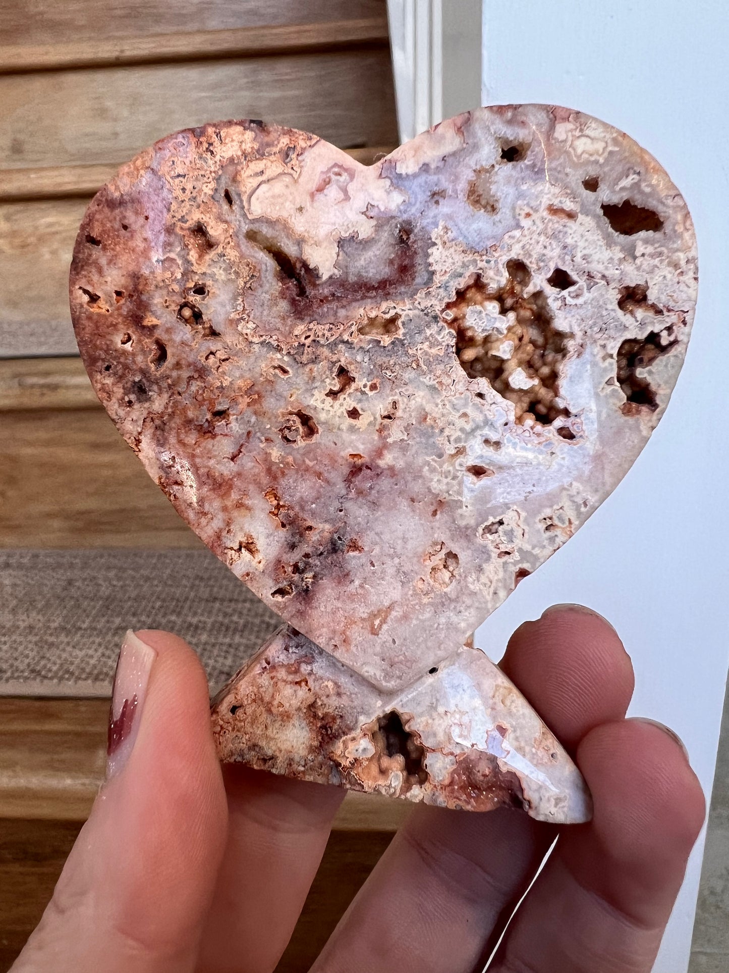 Pink plume lace Indonesia heart