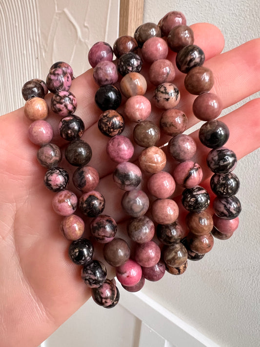 Rhodonite 8mm bracelet