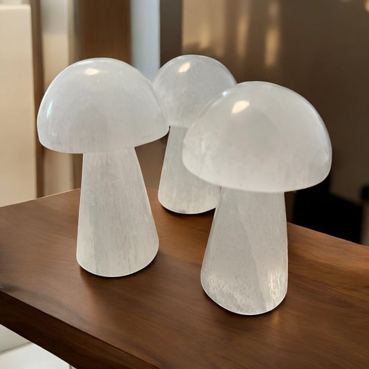 Selenite mushrooms 9-10cm tall