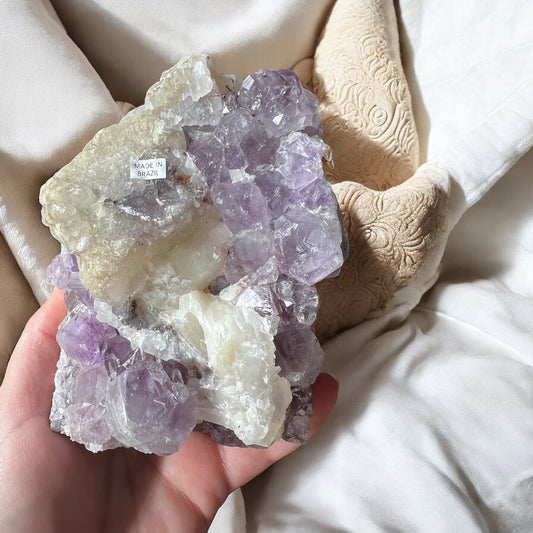 Large Brazil amethyst & calcite