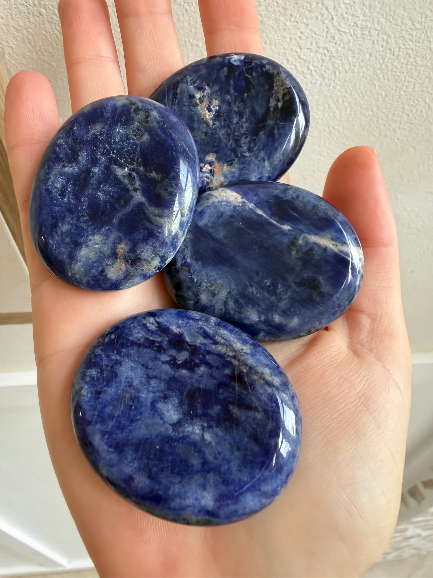 Sodalite worry stones