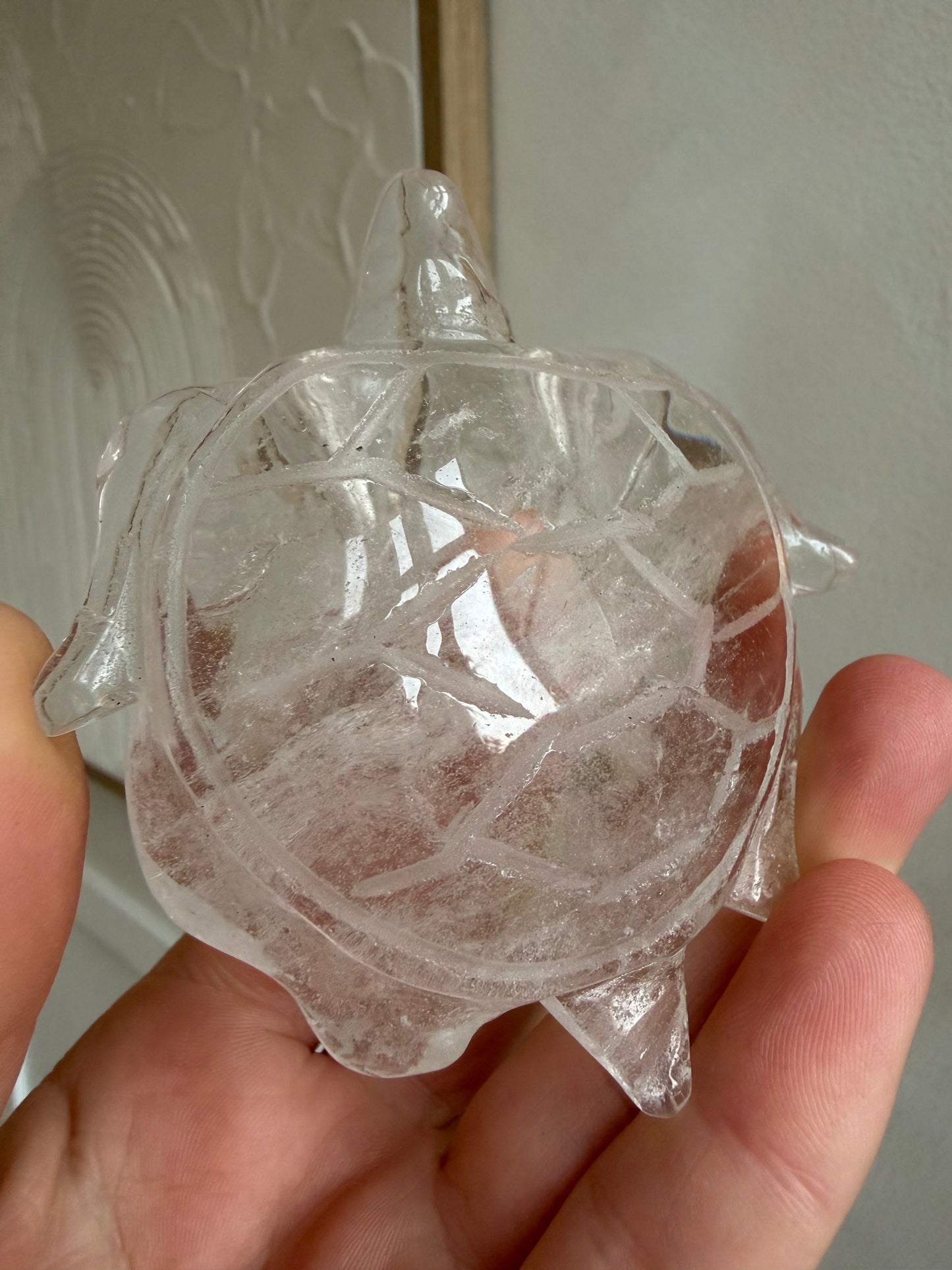 Clear quartz turtle