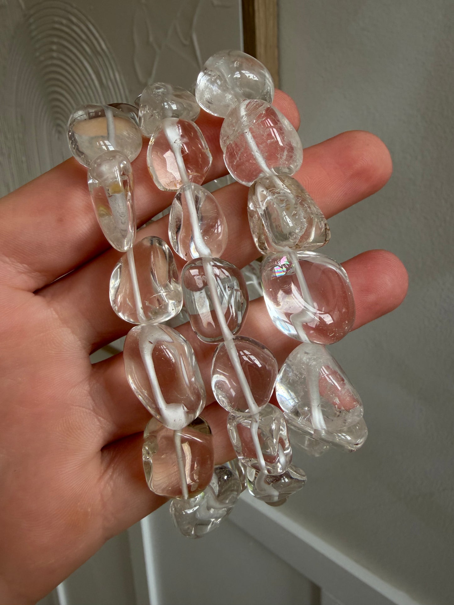 Clear quartz 10mm Freeform bracelet