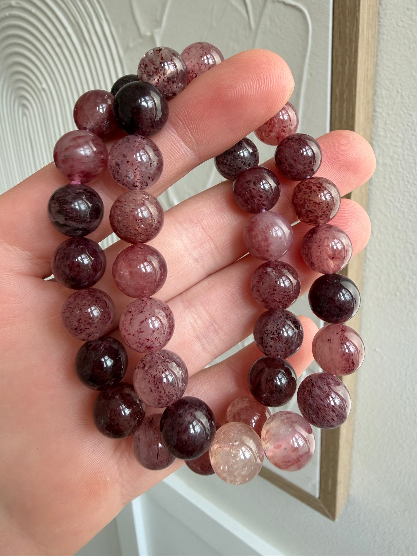 Strawberry quartz 10mm bracelet