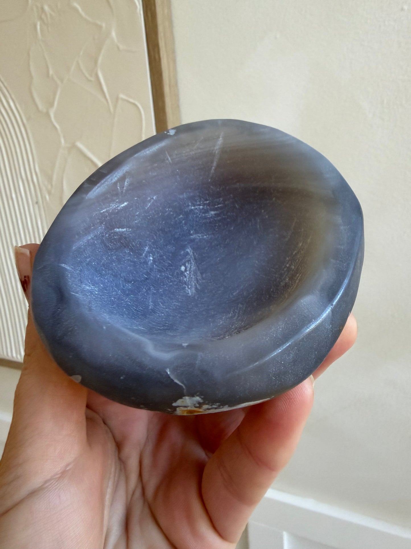 Natural agate bowl