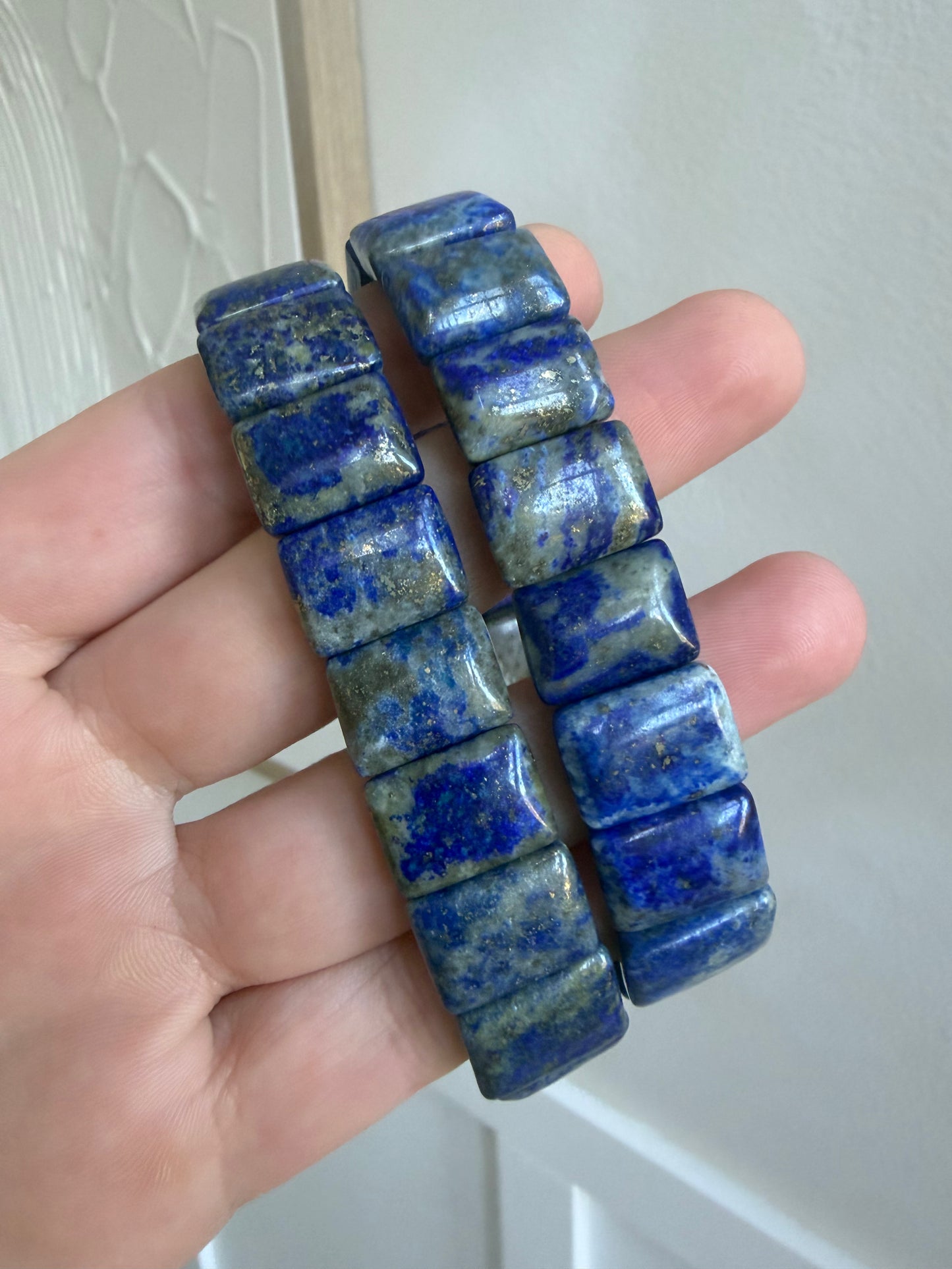 Lapis pyrite bangle bracelet
