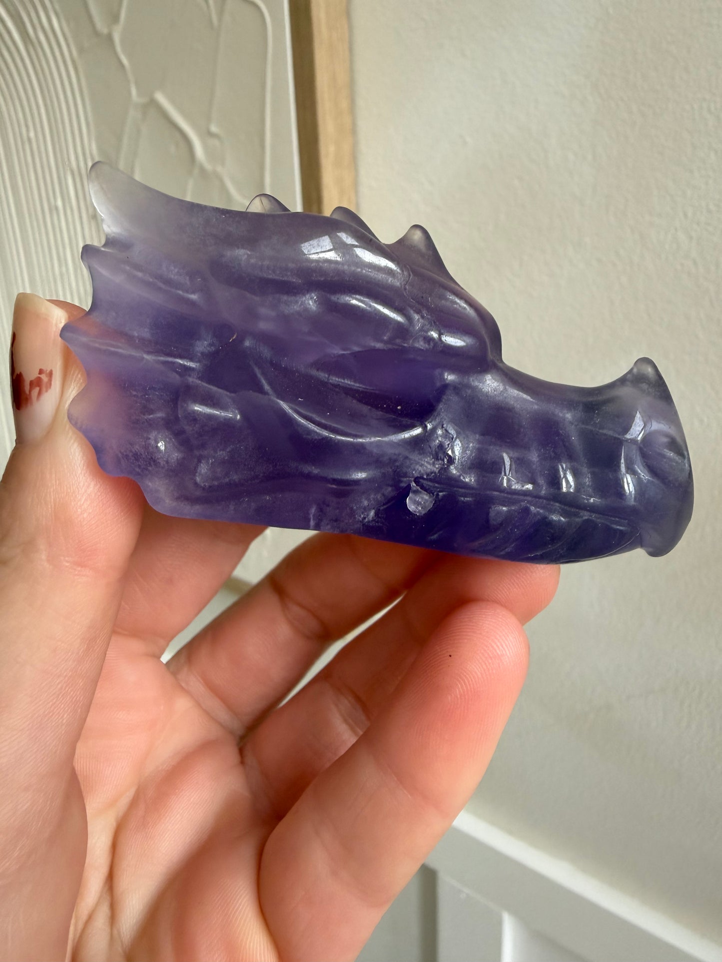 Fluorite dragon head