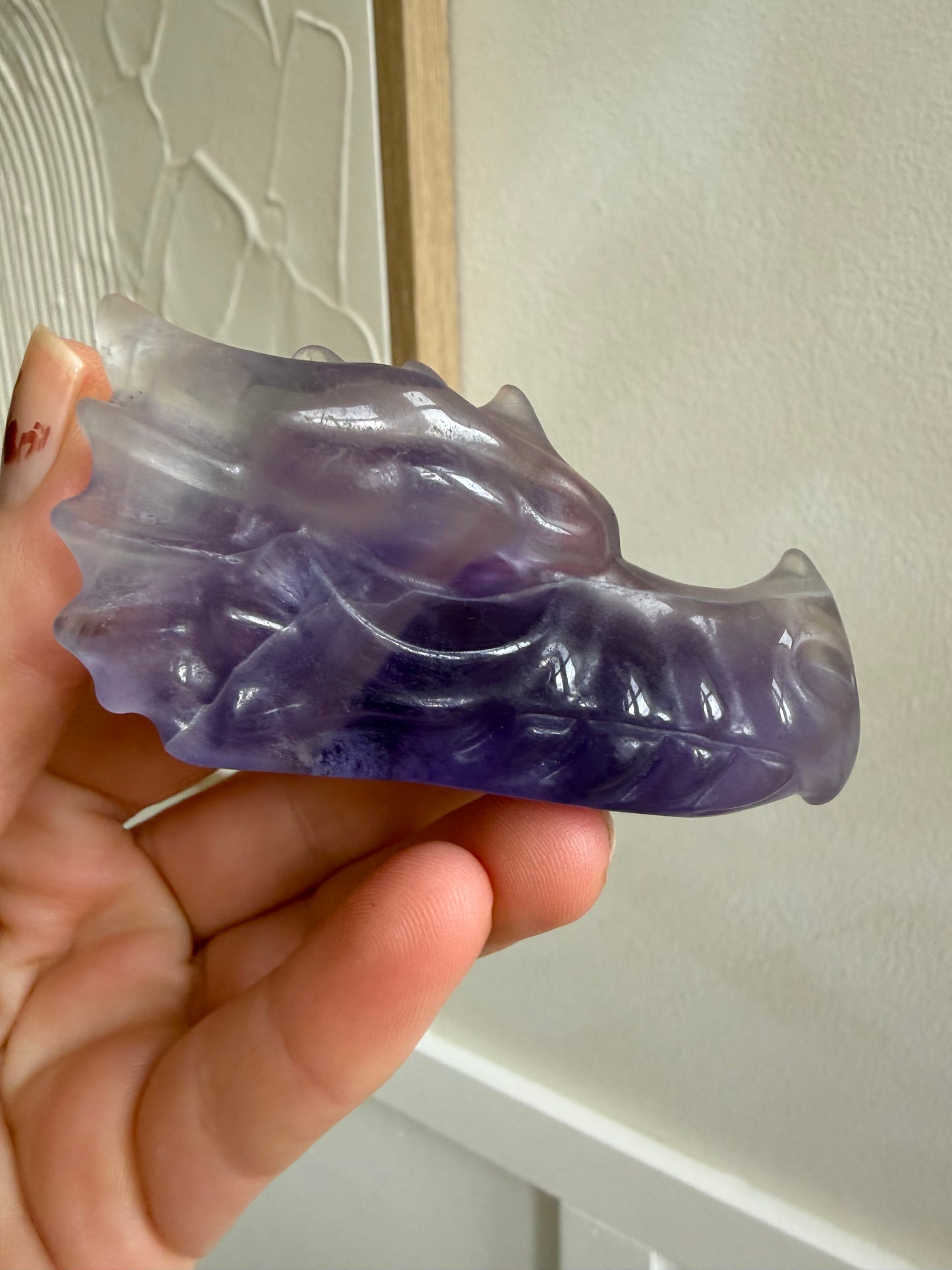 Fluorite dragon head